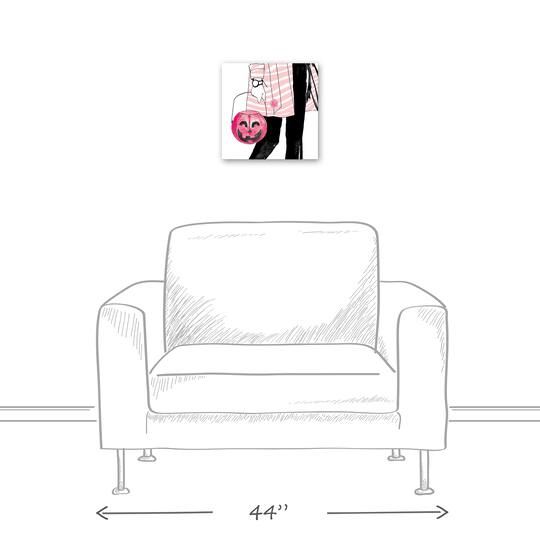 Pink Trick Or Treater Canvas Wall Art